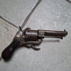 R&eacute;volver syst&egrave;me lefaucheux acier Fondu a broche 1855-1890