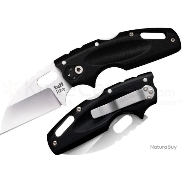 Couteau Cold Steel Tuff Lite Tri-Ad Lock Lame Acier AUS-8A Satin Manche Griv-Ex Noir CS20LTZ