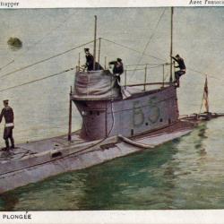 Carte Postale Ancienne Sous-Marin -N&deg;8155