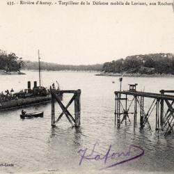 Carte Postale Ancienne - Rivi&egrave;re d'Auray - Torpilleur de la D&eacute;fense Mobile de -N&deg;8158