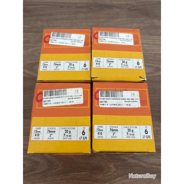 100 cartouches 410 mag Tunet n�6