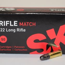 boite 500 cartouches cal 22lr SK Rifle Match 40 grains