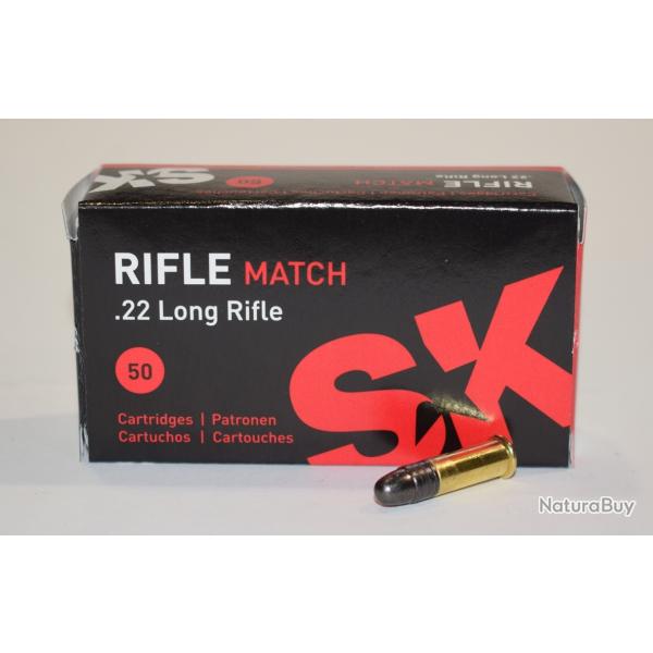 boite 500 cartouches cal 22lr SK Rifle Match 40 grains