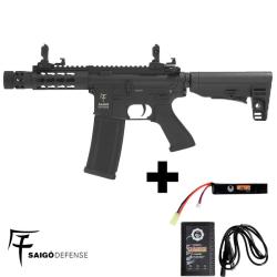 Pack Complet Airsoft AEG Kenji Court Noir - Saigo Defense