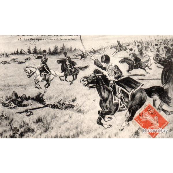 Carte postale ancienne - S�rie humoristique de la guerre 1914 - Les Cosaques -N�8161