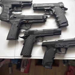 lot de pistolets a bille