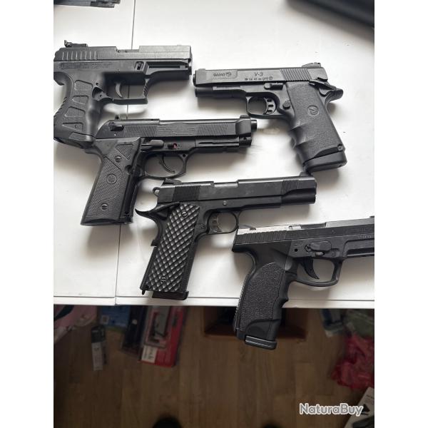 lot de pistolets a bille
