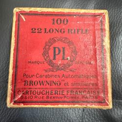 BOITE DE 100 CARTOUCHES 22 LONG RIFLE pour carabine automatique BROWNING