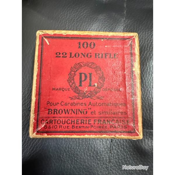 BOITE DE 100 CARTOUCHES 22 LONG RIFLE pour carabine automatique BROWNING
