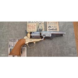 REVOLVER NAVY YANK SHERIFF 1851 VERSION LUXE PIETTA CAL 36 GRAVURES SUPERBES.s