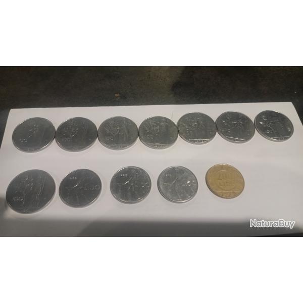Lot de pi�ces italienne 200,100,50 lire