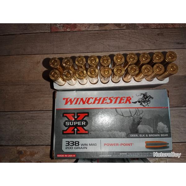 Lots de 5 bo�tes de winchester Power point cal 338 win mag