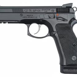 Pistolet CZ 75 SP01 Shadow cal. 9mm de 2017, utilis&eacute; jusqu'en 2020.