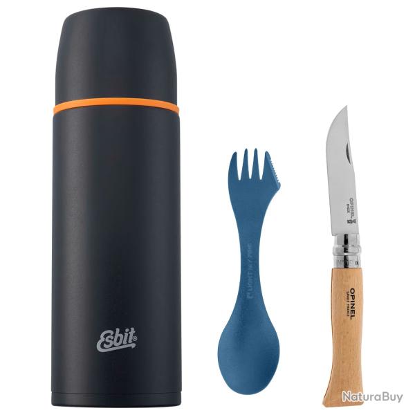 Pack Outdoor Premium  Thermos Esbit 1L  Couteau Opinel N�12  Spork Bio
