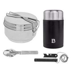 Badger Outdoor Thermos 750ml  Gamelle Acier  Couverts  Allume-feu