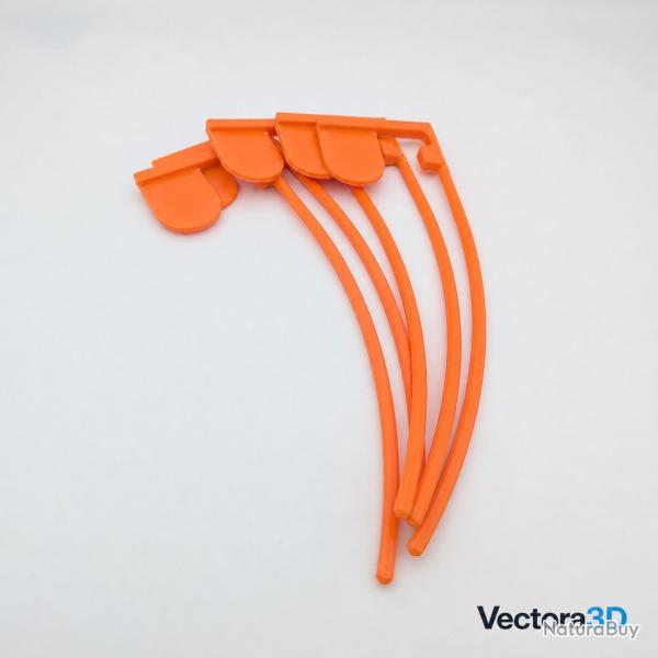 Lot x5 T�moins de Chambre Vide Orange Fluo - Chamber Flag - S�curit� Tir Sportif