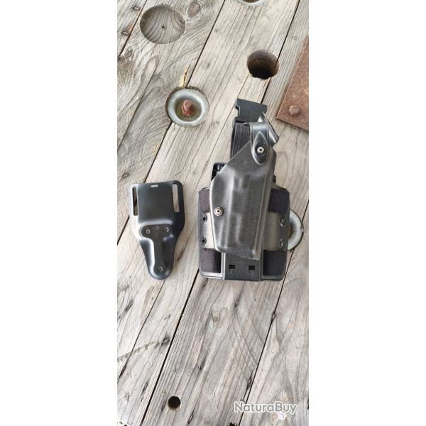 Holster �tui de cuisse SIG PRO SP2022 SAFARILAND - double sangles + plaque ceinturon