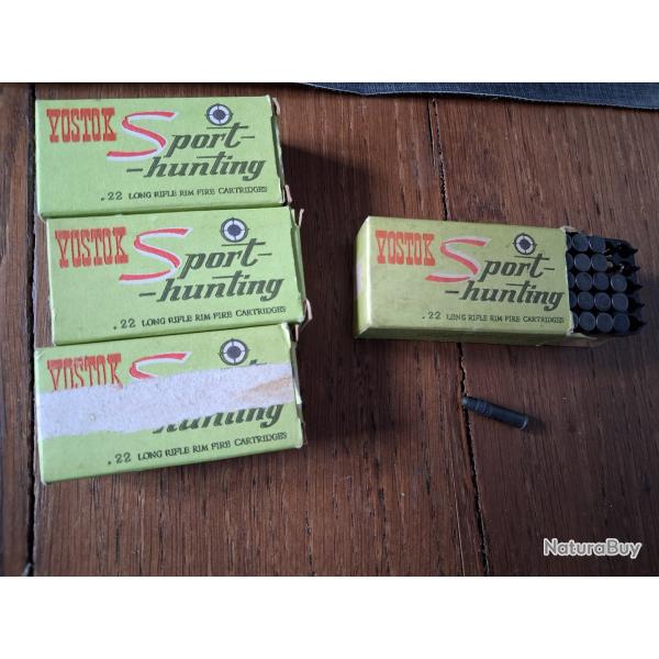 Cartouches 22lr Vostok "sport & hunting", URSS, munitions de collection