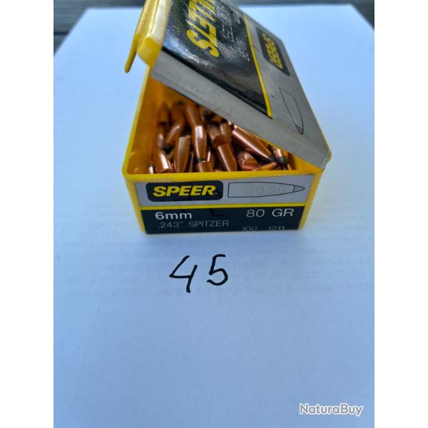 Ogives Speer 80 gr