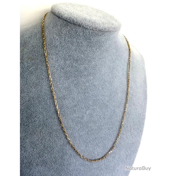 Jolie chaine or 18 carats - 51 cm - collier maille for�at allong�e