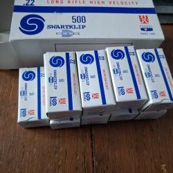 Cartouches 22lr Swartklip (Afrique du Sud), lot de 9 bo&icirc;tes (450 cartouches)
