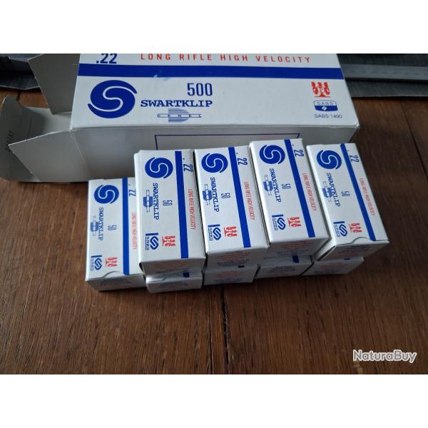 Cartouches 22lr Swartklip (Afrique du Sud), lot de 9 bo�tes (450 cartouches)