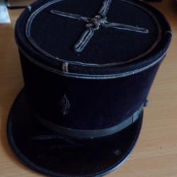 KEPI ANCIEN EN&nbsp; VELOURS DES SAPEURS POMPIERS , OBSOLETE POUR COLLECTION , FABRICATION FRANCAISE&nbsp; ,TA