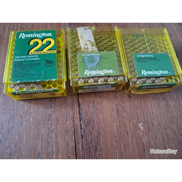 Cartouches 22lr Remington Golden HV, lot de 230 cartouches