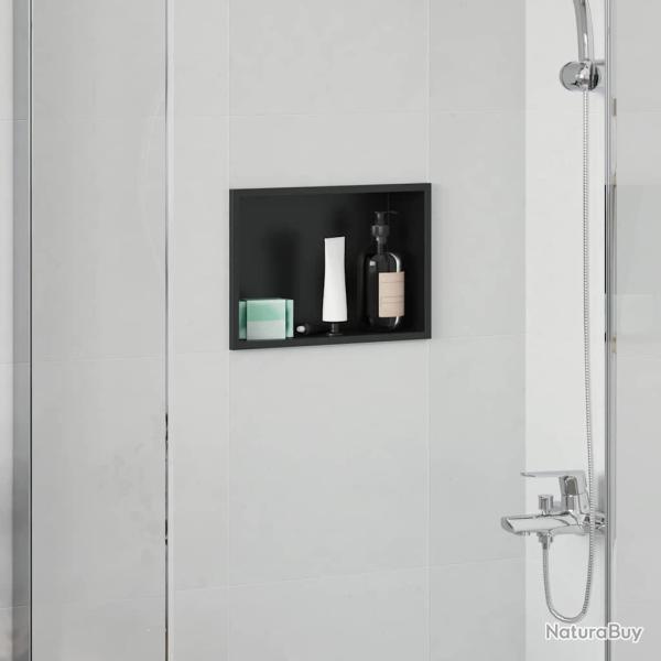 Niche de Douche Noir 30 x 20 x 9,5 cm Acier inoxydable