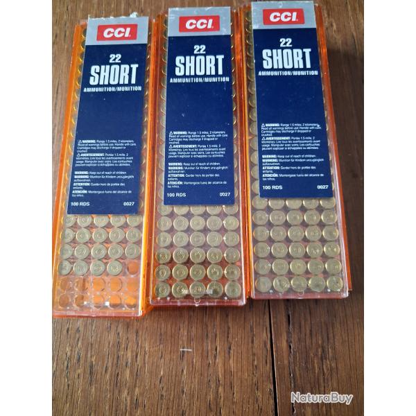 Cartouches CCI 22 short 29 grain CPRN, lot de 280