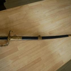 Sabre d'officier MAURITANIEN fabrication HOSTEIN (pas courant sur le march&eacute; fran&ccedil;ais)