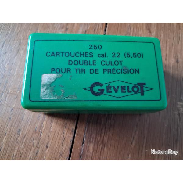 Cartouches 22 Bosquette double culot G�velot, bo�te entam�e, lot de 128 cartouches