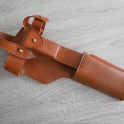 brelage en cuir pour crosse boisC96