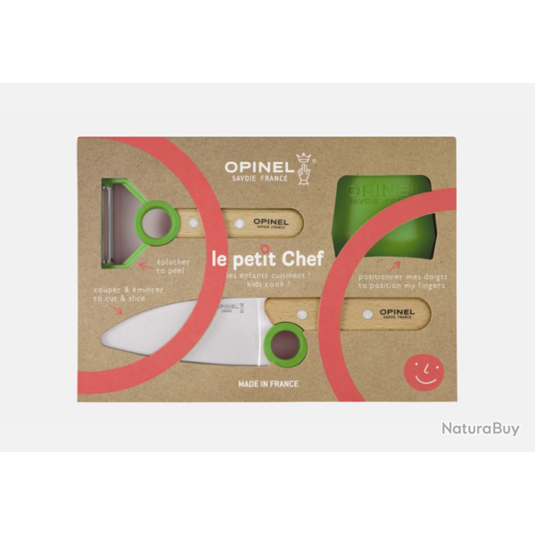 Opinel Le Petit Chef Coffret 3 pi�ces couteaux de cuisine