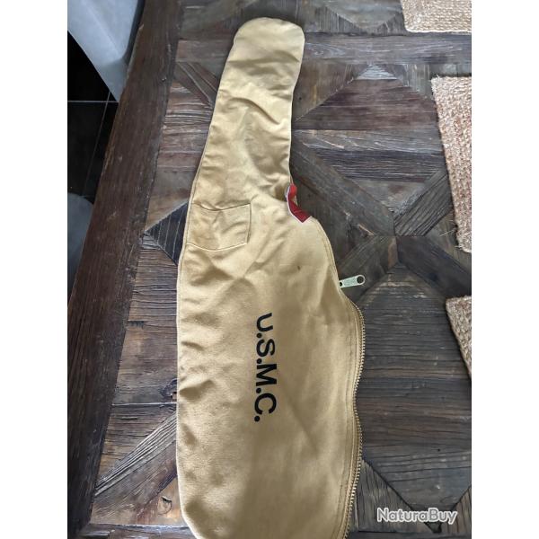 Housse toile couleur sable +bretelle USMC pour carabine USM1 (non incluse)
