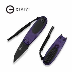 Couteau CIVIVI Purr Slipjoint Lame Acier Nitro-V Black Manche G10 Noir/Violet CIVC250543