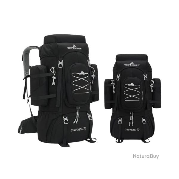 Sac � Dos Randonn�e 70L Imperm�able Alpinisme Trekking Camping Voyage L�ger Vert et Noir