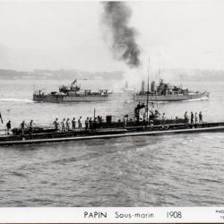Carte Postale PAPIN Sous-marin 1908 -N&deg;8171