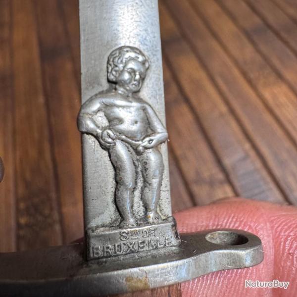 BA�ONNETTE MINIATURE BRUXELLES a l'effigie de  Manneken-Pis