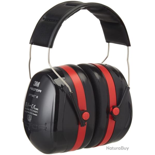 Casque anti-bruit Optime III Peltor H540A Noir - H54001 Protection Auditive 35 dB