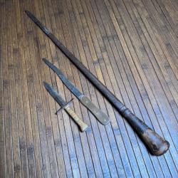 LOT WW1 - 14-18 ARTISANAT DE TRANCH&Eacute;E POIGNARD TRANCH&Eacute;E ET OUTILS
