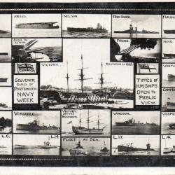 Carte postale Souvenir de la Semaine de la Marine de Portsmouth -N&deg;8176