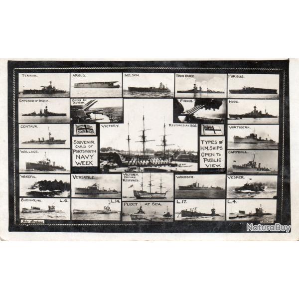 Carte postale Souvenir de la Semaine de la Marine de Portsmouth -N�8176
