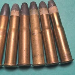 Un lot de de 6 cartouches 11mm Gras divers marquages balle plomb poudre noire ,Prix net ,en D