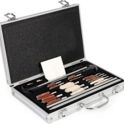 Kit Nettoyage Arme 100 Pieces Pistolet Fusil Brosse Lingette Tige Entretien Mallette Transport Neuf