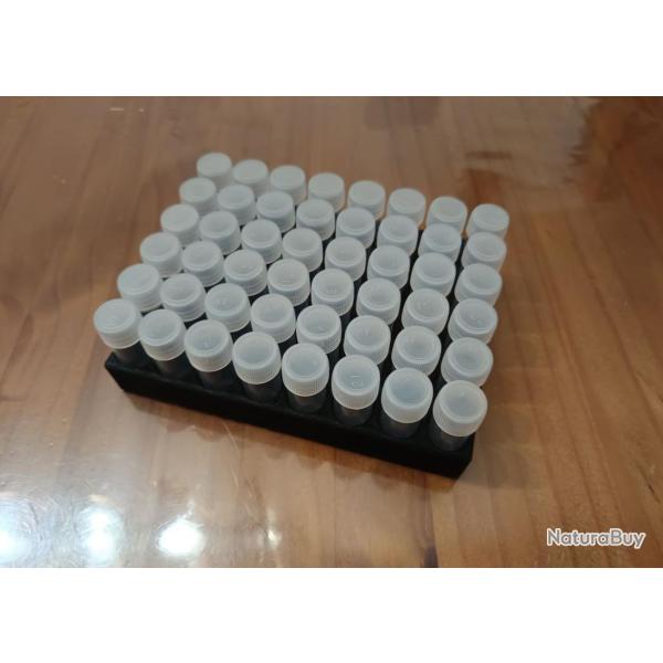48 dosettes pour poudre noire (NEUF) + Porte dosettes (NEUF) + Petit Entonnoir