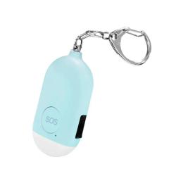 PORTE-CLEFS ANTI AGRESSION - ALARME PERSONNELLE 130dB + LAMPE LED - BLEU