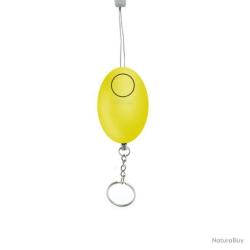 ALARME ANTI-AGRESSION PORTE-CLEFS 120 D&Eacute;CIBELS - JAUNE