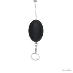 ALARME ANTI-AGRESSION PORTE-CLEFS 120 D&Eacute;CIBELS - NOIR