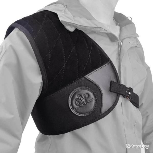 PROTECTION D'�PAULE EN CUIR ET TOILE POUR DROITIER - NOIR - LIVRAISON GRATUITE